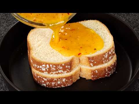 Pour 2 Eggs on 2 Bread Slices and Make This Delicious Breakfast, Brunch, or a Quick Family Meal! 😋