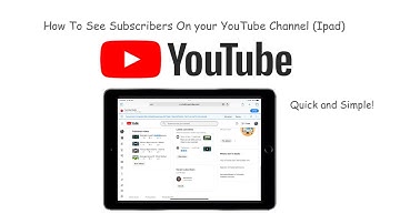 How to see Subscribers on your YouTube channel (on IPad)