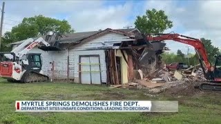 Myrtle Springs fire station demolished due to unsafe conditions, lack of funding