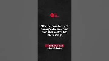 It’s the possibility of having... | Paulo Coelho Quotes | Quotes Status | #shorts #motivation