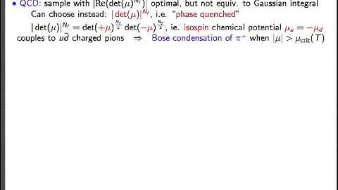INT 13-2a: Philippe de Forcrand, The sign problem in lattice QCD