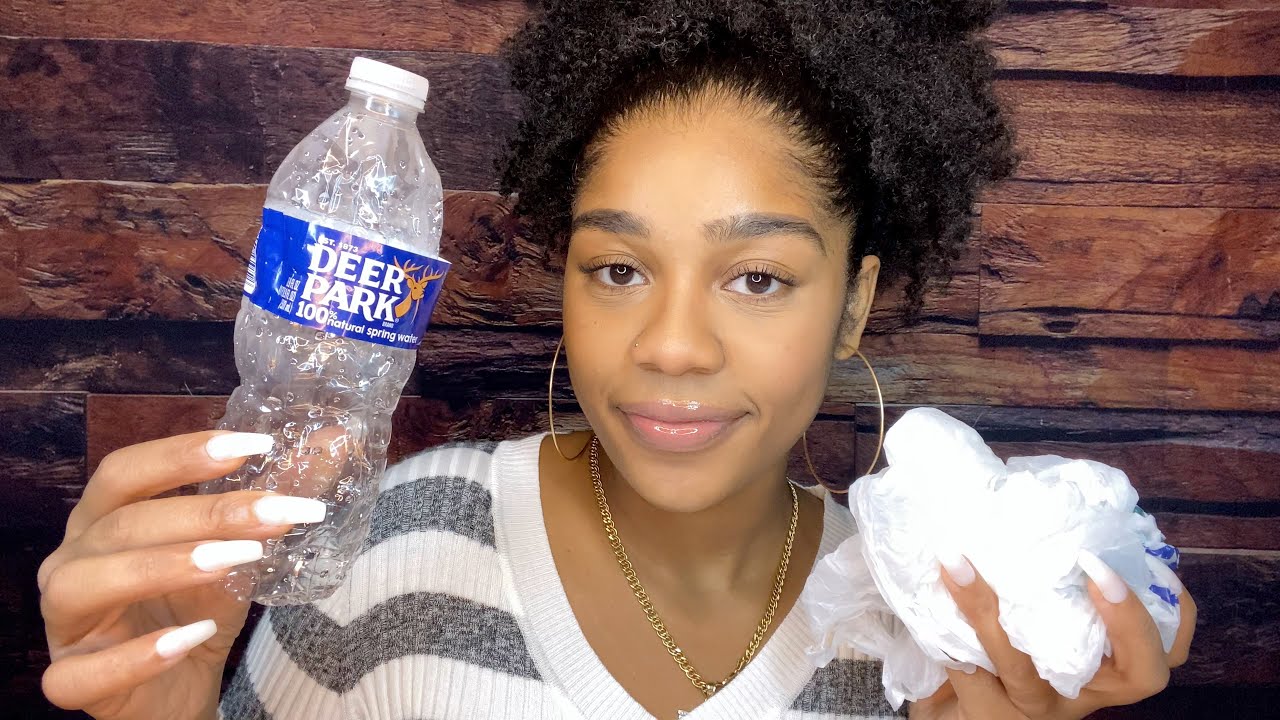 ASMR- CRISP Crinkle Sounds (Plastic Bottle, Clear Plastic, Package) 🤤✨