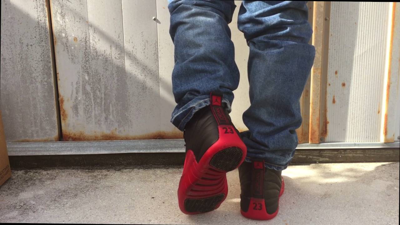 Air Jordan Retro 12 Flu Game On Feet 