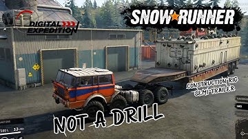 Snow Runner/ Black River / Not A Drill - Construction Rig Semi-Trailer / Truck - Tatra T813