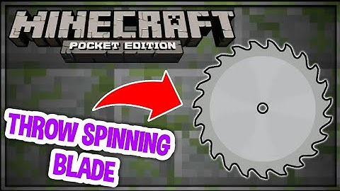MCPE 1.2 -How To Make A Throwable Spinning Blade Using Command Block