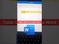 How to remove table in ms word #shorts #computer #shortcut #msword #table #trending #python #short