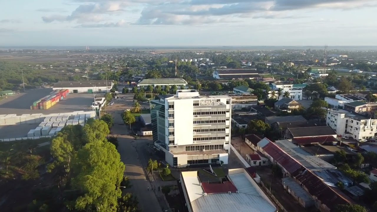 Como é a cidade de Quelimane - Zambézia vista por um drone 4k, Moçambique