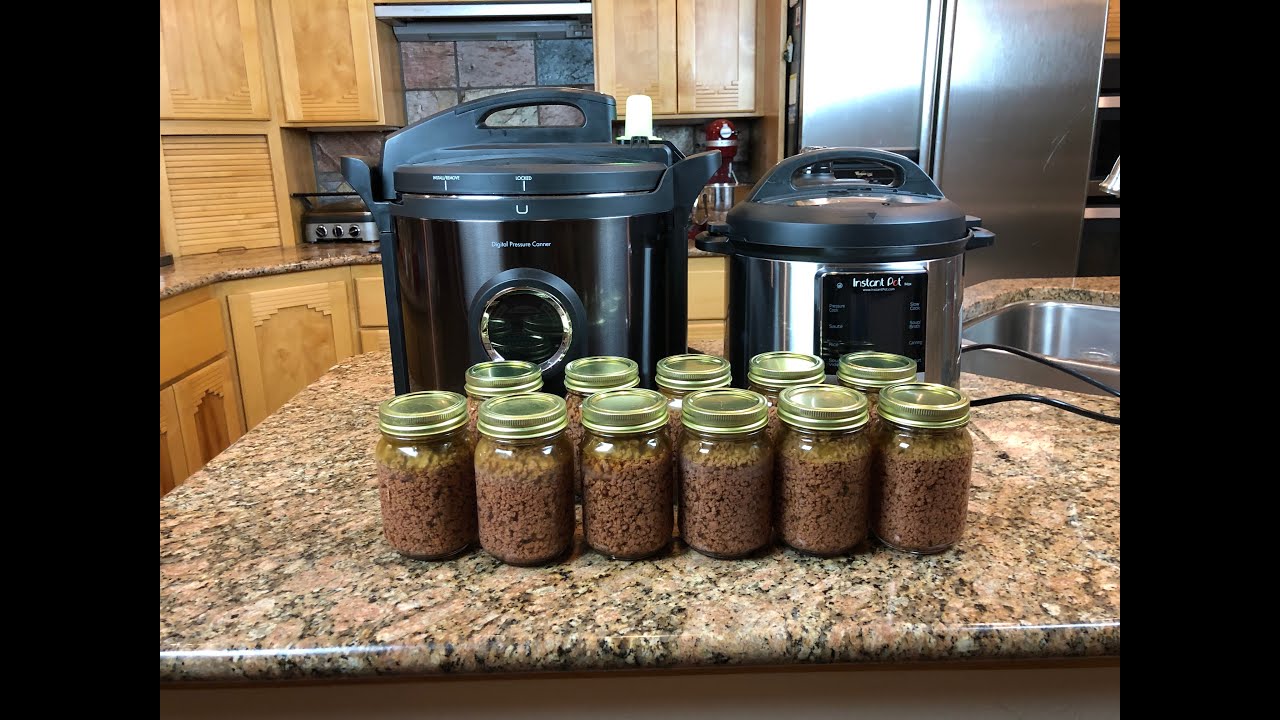 Pressure Canning Ground Beef in the Presto Digital and the IP Max