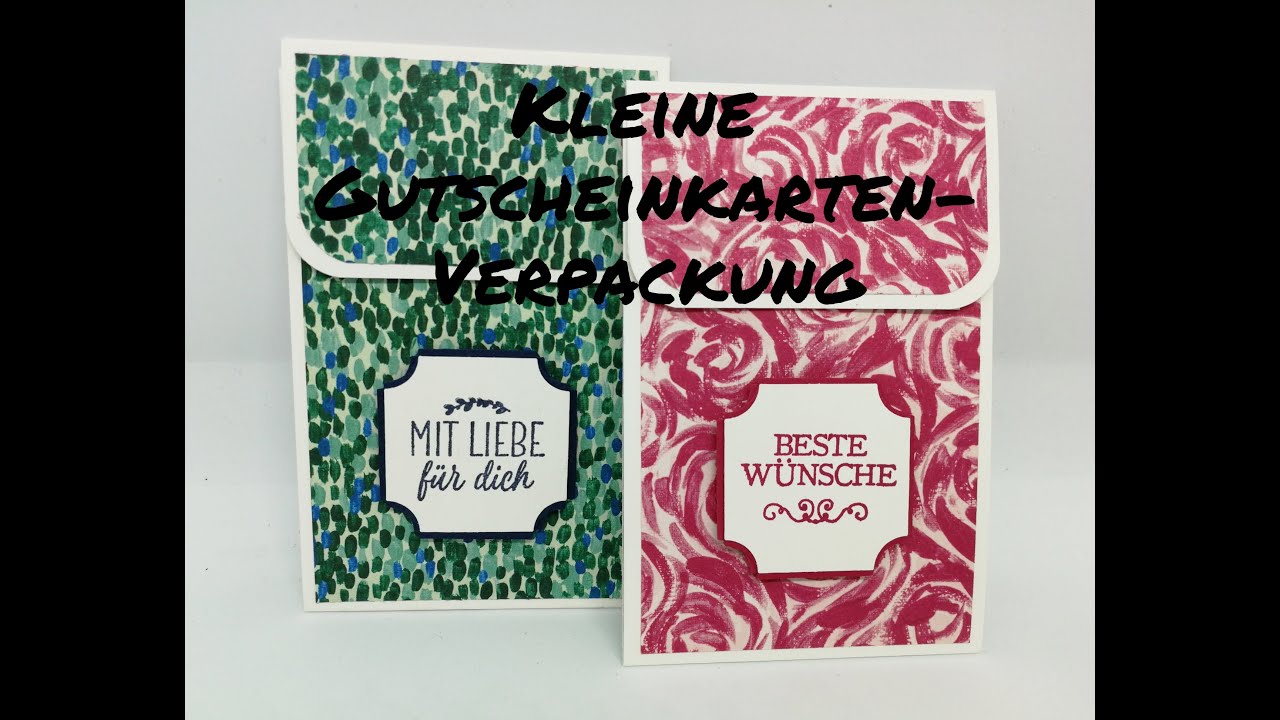 Anleitung: Kleine Verpackung für Gutscheinkarten