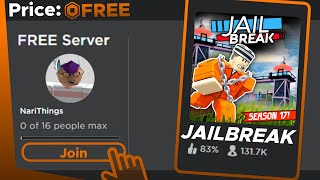 ROBLOX JAILBREAK 10 FREE VIP SERVERS! 2019