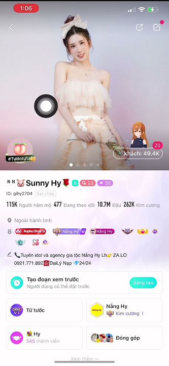 Đặt kí hiệu Team Nắng Hy Bigo Live