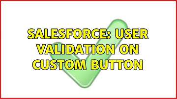 Salesforce: User validation on Custom Button