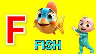F For Fish 🐟 Alphabet Reading Song 🔤 Nursery Rhyme & Miya Kids |
