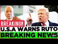 LIVE BREAKING NEWS RUTO MATATANI RUTO IN PANIC AS US WARN CITIZENS FROM TRAVELING TO KENYA 