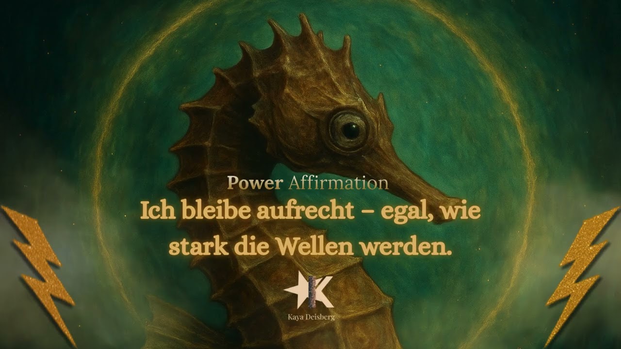 Ich bleibe aufrecht l Krafttier Seepferdchen l Power Affirmation l Kaya Deisberg