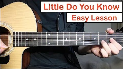 Little Do You Know - Alex & Sierra | Guitar Lesson (Tutorial) How to play Chords