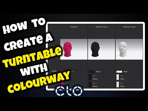 Clo3d Turntables Animation: Switch Cloth Colours while in 360 Rotation