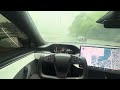 Tesla Model S Plaid FSD IN THE RAIN ☔️ 🌧️