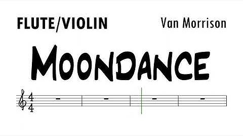 Moondance Flute Violin Sheet Music Backing Track Play Along Partitura