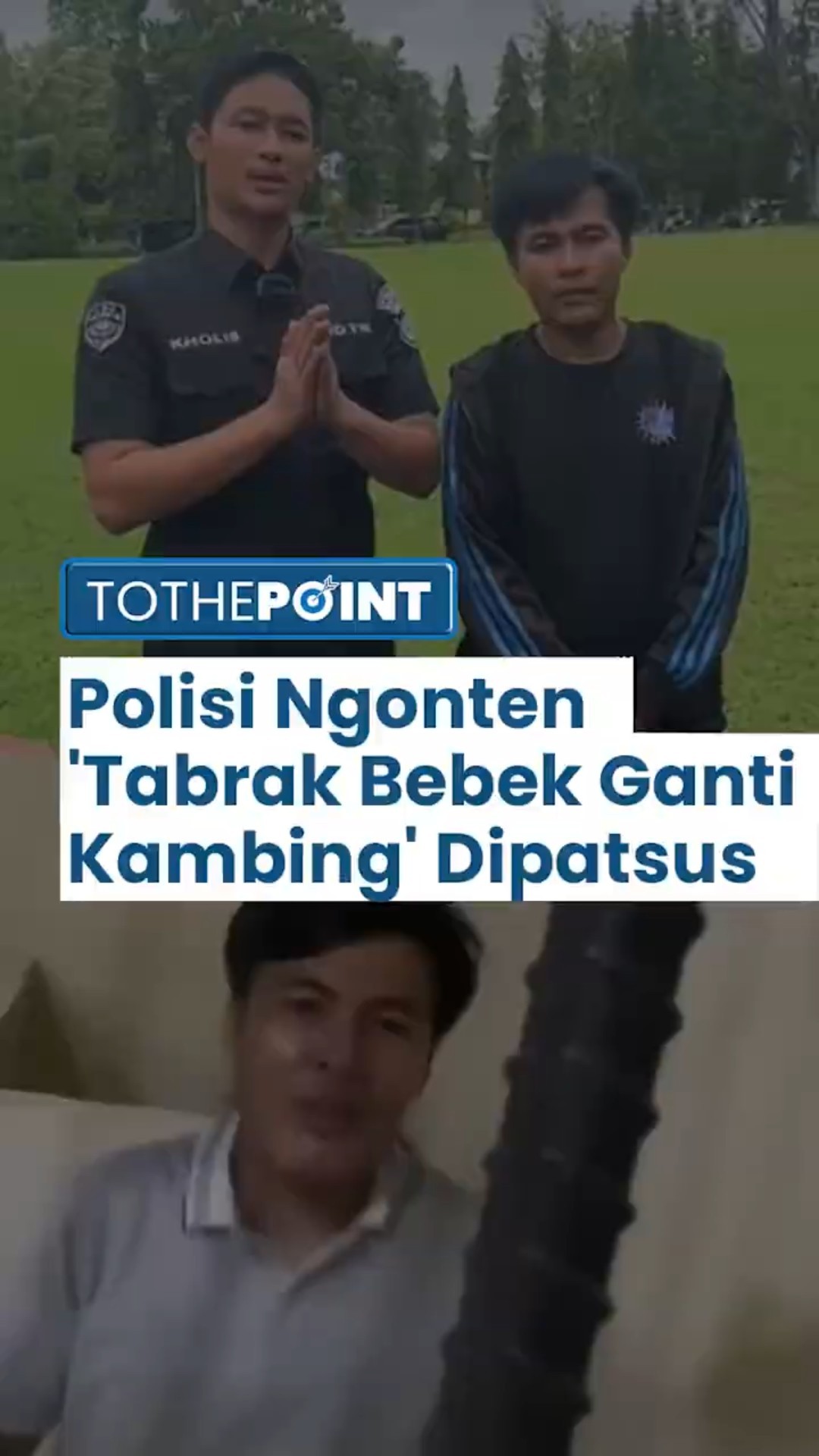 Viral Polisi Buat Konten 'Tabrak Bebek Ganti Kambing', Briptu KH Ngaku hanya Bercanda, Kini Ditahan