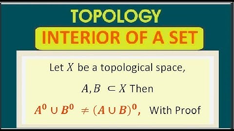T16 : TOPOLOGY || Interior Of A Set / Important Properties with Proof-2/ Open Set