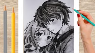 How To Draw a couple | anime drawing tutorial | Step By Step drawing tutorial