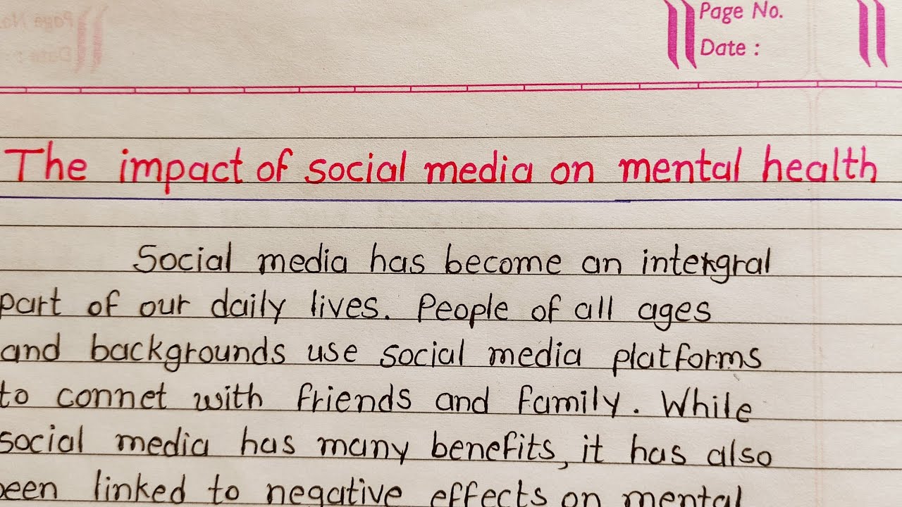 thesis statement for social media and mental health
