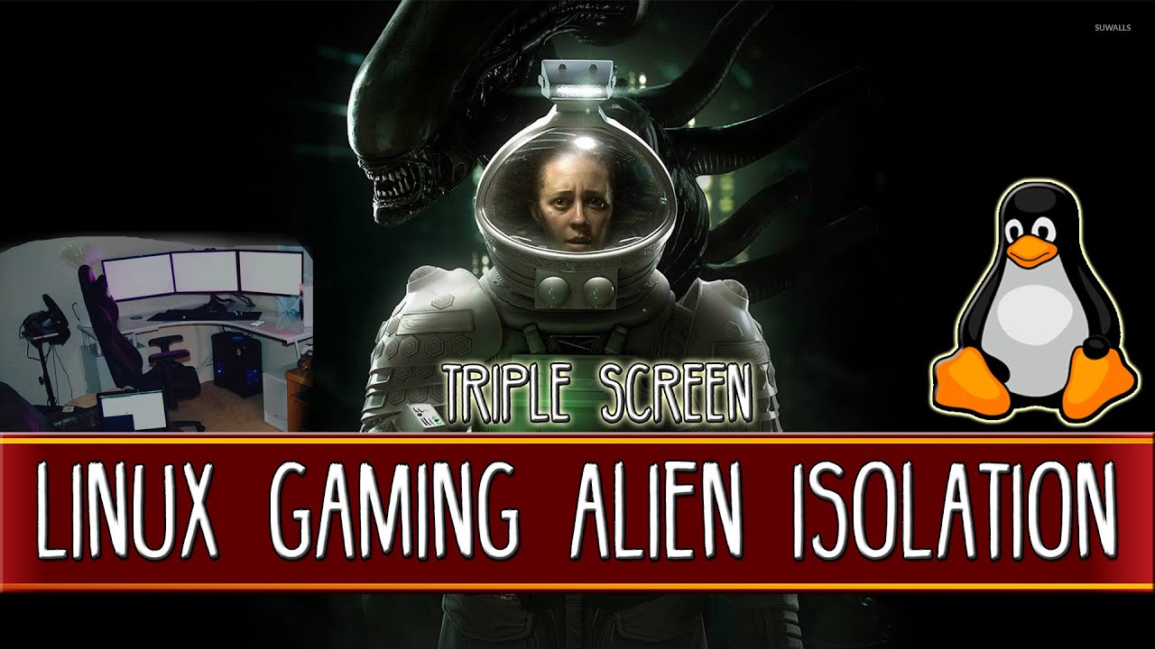 Triple Screen Linux Gaming | Alien Isolation - YouTube