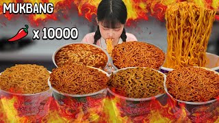 картинка: Новое меню жареных лапши с курицей!!🥵Much spicy ramen!! Eating challenge!! MUKBANG