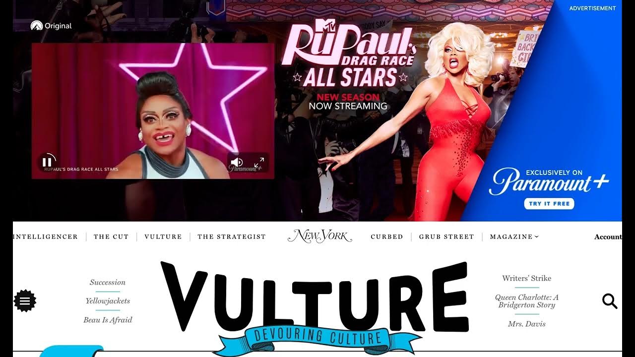 Paramount+ RuPaul's Drag Race All Starz S8 Prelude Vulture YouTube