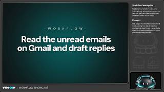 Violoop Workflow Showcase: Read the unread emails on Gmail and draft replies.