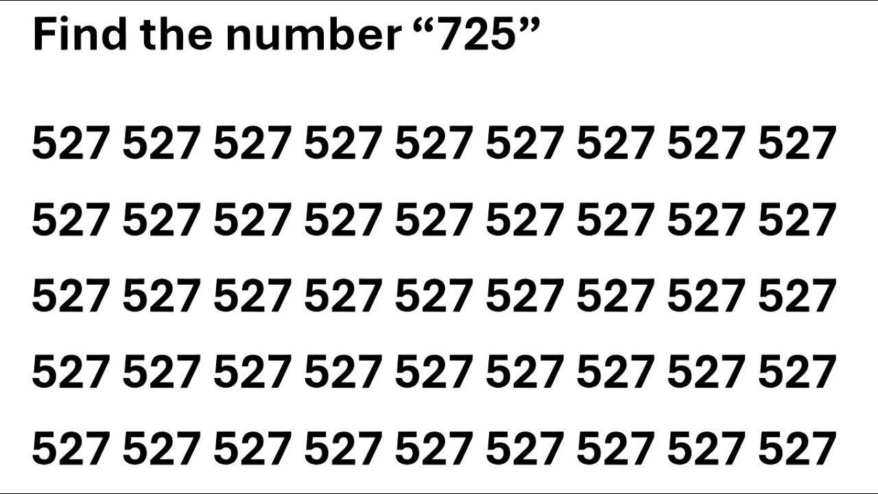 How Fast Can You Find word 725? | Focus Challenge - YouTube