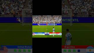ARGENTINA Vs USA - FINAL Copa America 2024 - Penalty Shootout #efootball2024 #pes2021