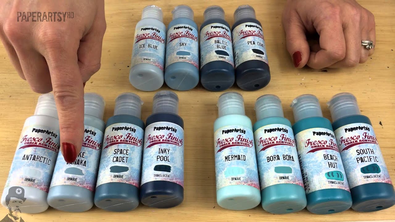 Fresco Finish Chalk Acrylics by PaperArtsy Information Video YouTube