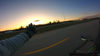 Chasing the Sun on a Ninja 650