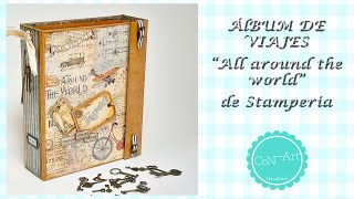 ÁLBUM DE VIAJES 'ALL AROUND THE WORLD' de STAMPERIA