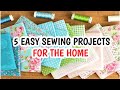 5 EASY Sewing Projects for the Home | Useful things to Sew | 가정용 봉제 프로젝트 5가지 | 바느질에 유용한 것들