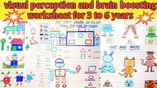 Fun brain boosting and visual perception worksheets for 3to 6 years,based on shapes.Very interesting