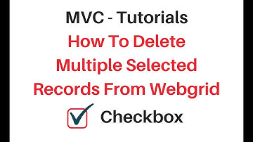 mvc delete multiple rows checkbox example with webgrid