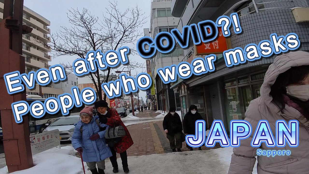 【4K】 solo walking / Why do japanese people still wear masks even after COVID / Sapporo Japan