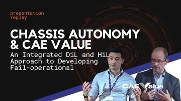 Integrated DiL / HiL Approach to Developing Fail-operational... Chassis Autonomy & CAE Value