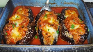 Without frying! 😍 Incredibly tasty Turkish stuffed eggplant! Save the recipe now!