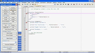 Lua Debugging on Windows Using the Zeus IDE