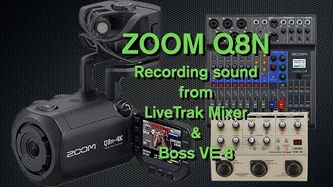 ZOOM Q8N with mixer and Boss ve 8