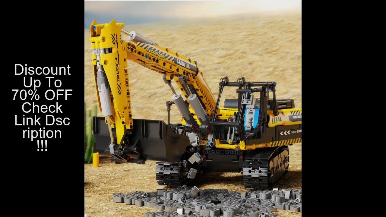 Technical Car Excavator APP Remote Control Moter Power MOC Bricks Building Blocks Engineering Truck