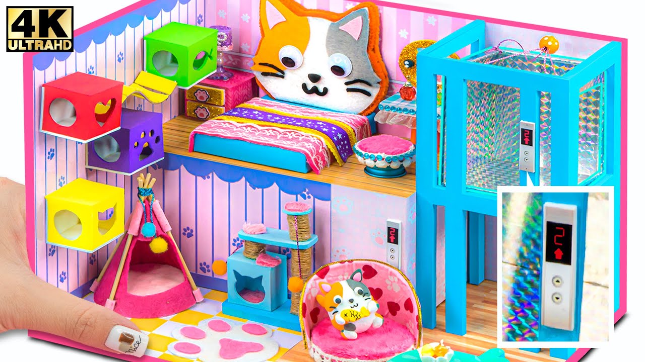 Build New Two Floor Modern House Has Elevator for Cat Lover ️ DIY
