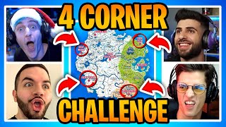 Most INSANE 4 Corner CHALLENGE!! W\/ SypherPK, CourageJD \& NateHill