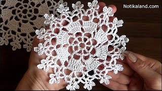 Crochet flower motif tutorial