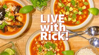 REPLAY: Our First *LIVE* Cooking Class • Steaming Seafood Soup & Creamy Jalapeño-Garlic Dressing