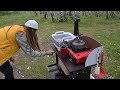 Обзор. Кемпинговая кухня с мойкой и помпой. / Camping kitchen with water pump and sink.